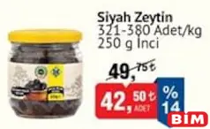 İNCİ SİYAH ZEYTİN 250 G fiyat ve kampanya bilgisi